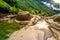 Verzasca River at Lavertezzo - clear and turquoise water stream and rocks in Ticino - Valle Verzasca - Valley in Tessin,