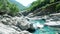 Verzasca River in the Ticino
