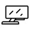 Vesa display icon outline vector. Tv mount