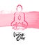 Vesak Day card of pink Buddha with lotus flower