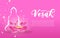 Vesak Day card template of pink lotus and candle