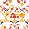 Vesna Symbol Floral Pattern In Polish Folklore Style