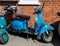 Vespa scooter blue classic mod