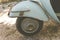 Vespa special 50 vintage piaggio detail of the left front wheel