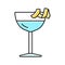 vesper cocktail glass drink color icon vector illustration