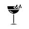 vesper cocktail glass drink glyph icon vector illustration