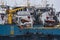 Vessels in the atlantic harbor of walvis bay, namibia