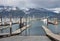 Vessels moored at a coastal town in alaska