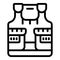 Vest icon outline vector. Police kevlar