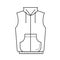 Vest jacket vector line icon.