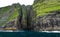 Vestmanna cliffs in the Faroe Islands bottom view