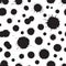 Vestor grunge ink spots seamless pattern