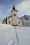 Vestpollen chapel in Austnesfjord, Lofoten Islands