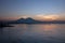 Vesuvius volcano sunset view, Naple, Italy.