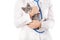 Vet with stethoscope and kitten