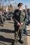 Veteran Army Ranger Scout Sergeant John Watson at the annual Veteran`s Day Parade and Ceremony