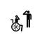 Veteran, handicap, wheelchair icon. Can be used for web, logo, mobile app, UI, UX