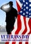 Veteran`s day holiday banner.