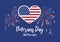 Veterans Day with American flag heart vector illustration