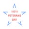 Veterans Day emblem from star