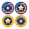 Veterans day flat medals icons