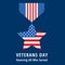 Veterans day flat medals icons