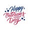 Veterans Day handwritten inscription. Creative typography for United States national holiday greetings and invitations.