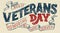 Veterans day holiday typographic design