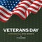 Veterans day poster, national army and soldier celebration