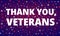 Veterans Day - Thank You, Veterans greeting card