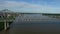 Veterans Memorial Bridge Gramercy Bridge in Louisiana, Mississippi River in Background V