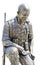 Veterans Memorial Soldier Bronze Statue White Background