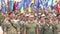 Veterans of the Ukrainian army at the parade in Kyiv