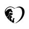 Veterinarian Heart Horse dog cat bird love logo