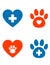 Veterinarian icons set