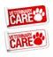 Veterinary care stickers.