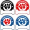 Veterinary Circle Labels Design With Love Paw Dog. Collection Set