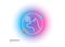 Veterinary clinic line icon. Dog care sign. Gradient blur button. Vector