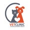 Veterinary Clinic logo with the image of pet.