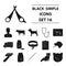 Veterinary clinic set icons in black style. Big collection of veterinary clinic vector symbol stock illustration