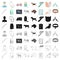 Veterinary clinic set icons in cartoon style. Big collection of veterinary clinic vector symbol stock illustration