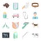 Veterinary clinic set icons in cartoon style. Big collection of veterinary clinic vector symbol stock illustration