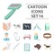 Veterinary clinic set icons in cartoon style. Big collection of veterinary clinic vector symbol stock illustration