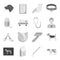 Veterinary clinic set icons in monochrome style. Big collection of veterinary clinic vector symbol stock illustration