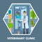 Veterinary Clinic Vector Poster Color Template