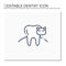 Veterinary dentistry line icon