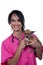 Veterinary girl with chihuahua dog