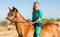 Veterinary horses on the farm