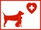 Veterinary icon with pet