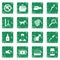 Veterinary icons set grunge